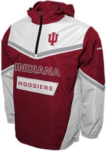 Indiana Hoosiers Mens Crimson Action Anorak Light Weight Jacket
