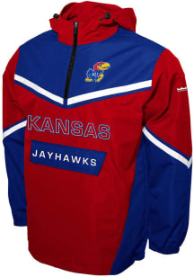 Kansas Jayhawks Mens Red Action Anorak Light Weight Jacket