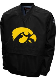 Iowa Hawkeyes Mens Black Big Logo Windshell Pullover Jackets