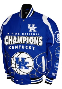 Mens Kentucky Wildcats Basketball Commemorative Cotton Twill Heavyweight Jacket - Blue