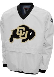 Colorado Buffaloes Mens White Big Logo Windshell Pullover Jackets