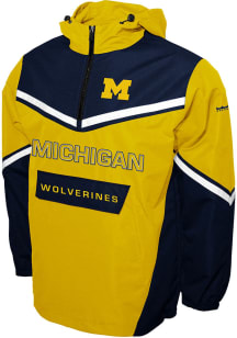 Michigan Wolverines Mens Navy Blue Action Anorak Windshell Pullover Jackets