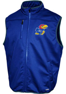 Kansas Jayhawks Mens Blue FC Softshell Sleeveless Jacket