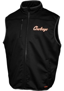 Oklahoma State Cowboys Mens Black FC Softshell Sleeveless Jacket