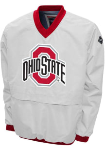 Ohio State Buckeyes Mens White Big Logo Windshell Pullover Jackets