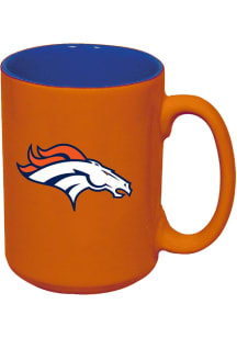 Denver Broncos 11oz Matte Ceramic Mug - Navy Blue