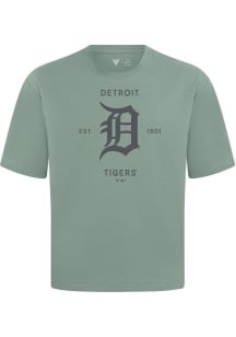 Levelwear Detroit Tigers Green Signature Knit Crossway Short Sleeve Fashion T Shirt