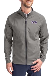 Cutter and Buck TCU Horned Frogs Mens Graphite Adapt Eco Medium Weight Jacket
