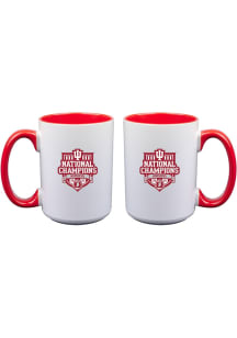 Indiana Hoosiers 2025 College Football Champions 2 Pack Inner Color Ceramic Mug - White
