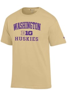 Champion Washington Huskies Gold Big Ten Jersey Short Sleeve T Shirt