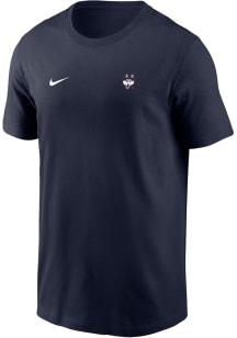 Nike UConn Huskies Navy Blue Small Logo Legend Short Sleeve T Shirt