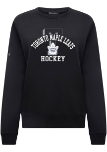 Levelwear Toronto Maple Leafs Womens Black Yvette Limelight Crew Sweatshirt