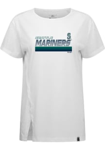 Levelwear Seattle Mariners Womens White Influx Breaker Short Sleeve T-Shirt