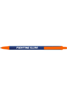 Illinois Fighting Illini Bic Click Stick Pen - Navy Blue
