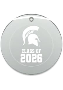 Michigan State Spartans Class of 2026 Round Ornament - White