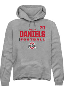 Phillip Daniels Ohio State Buckeyes Mens Graphite Football NIL Stacked Box Player Hood