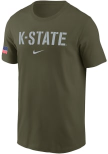 Nike K-State Wildcats Olive Military Appreciation Legend Short Sleeve T Shirt