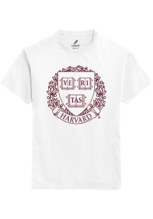 Harvard Crimson White Shield Short Sleeve T Shirt