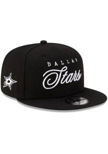 New Era Dallas Stars Black Scripted 9FIFTY Mens Snapback Hat