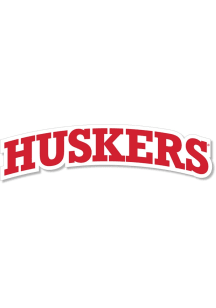 Nebraska Cornhuskers 2" Huskers Arch Dizzler Stickers - Red