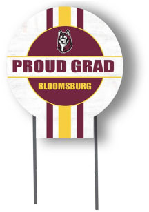 Bloomsburg University Huskies KH Sports Fan Grad graduation graphic Yard Sign - White