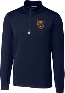 Cutter and Buck Real Salt Lake Mens Navy Blue Traverse Big and Tall Qtr Zip