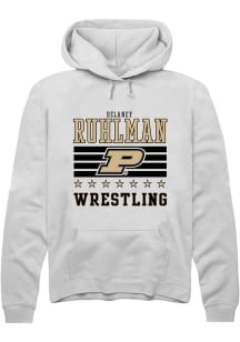 Delaney Ruhlman Purdue Boilermakers Mens White NIL Striped Player Hood