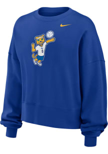 Nike Pitt Panthers Womens Blue Volleyball Roc Crew Sweatshirt