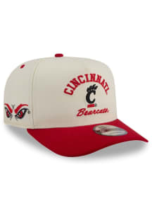 New Era Cincinnati Bearcats Arched 9FIFTY A Frame Adjustable Hat - Ivory