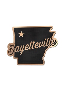 Fayetteville State Shape Metallic Stickers - Gold