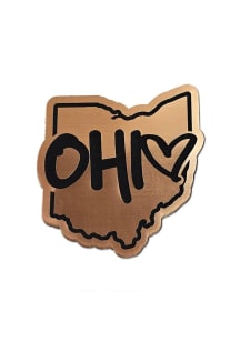Ohio State Shape Metallic Stickers - Gold