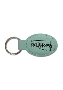 Oklahoma Heart Keychain - Blue