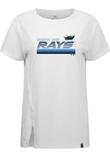 Levelwear Tampa Bay Rays Womens White Influx Breaker Short Sleeve T-Shirt