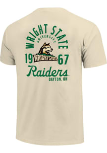 Wright State Raiders Ivory Mascot Overlay Short Sleeve T Shirt