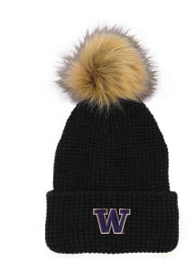 LogoFit Washington Huskies Black Belgian Womens Knit Hat