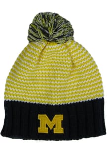 Michigan Wolverines Gold KCHB Knit Mens Knit Hat