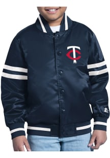 Starter Minnesota Twins Youth Navy Blue Satin Medium Weight Jacket
