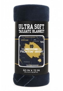Notre Dame Fighting Irish Twin XL Plush 65 x 90 Fleece Blanket - Navy Blue