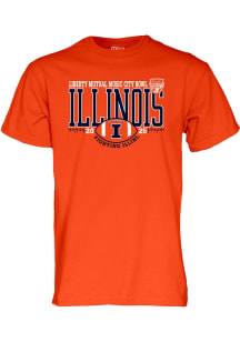 Blue 84 Illinois Fighting Illini Orange 2025 Music City Bowl Short Sleeve T Shirt