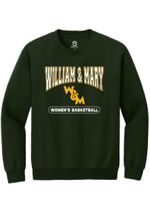 Summit Sportswear William & Mary Tribe Mens Green Womens Basketball Long Sleeve Crew Sweatshirt