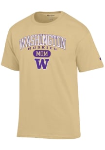 Champion Washington Huskies Gold Pill Box Mom Jersey Short Sleeve T Shirt
