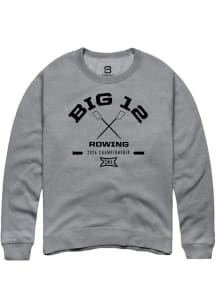 Summit Sportswear Big 12 Mens Graphite 2026 Rowing Championship Long Sleeve Crew Sweatshirt