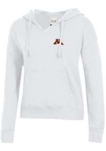 Gear for Sports Minnesota Golden Gophers Womens White Big Cotton Hooded Sweatshirt