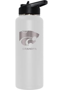 K-State Wildcats Grandpa 34oz Stainless Steel Bottle - White