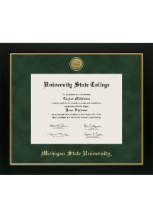 Michigan State Spartans Medallion Manchester Diploma Frame - Green