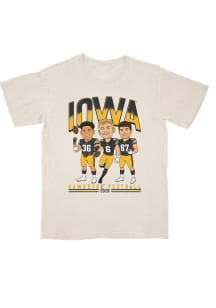 Campus Ink Iowa Hawkeyes Youth Ivory Caricature Player Tee