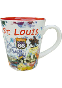 St Louis Watercolor 15oz Ceramic Mug - Red