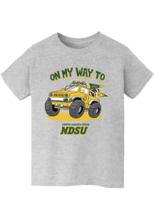 Vive La Fete North Dakota State Bison Youth Grey On My Way Short Sleeve T-Shirt