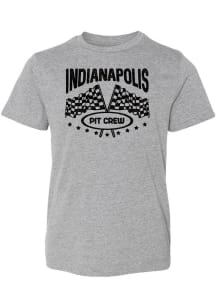 Summit Sportswear Indianapolis Youth Grey Pit Crew Short Sleeve T-Shirt