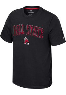 Colosseum Ball State Cardinals Black Richie Short Sleeve T Shirt